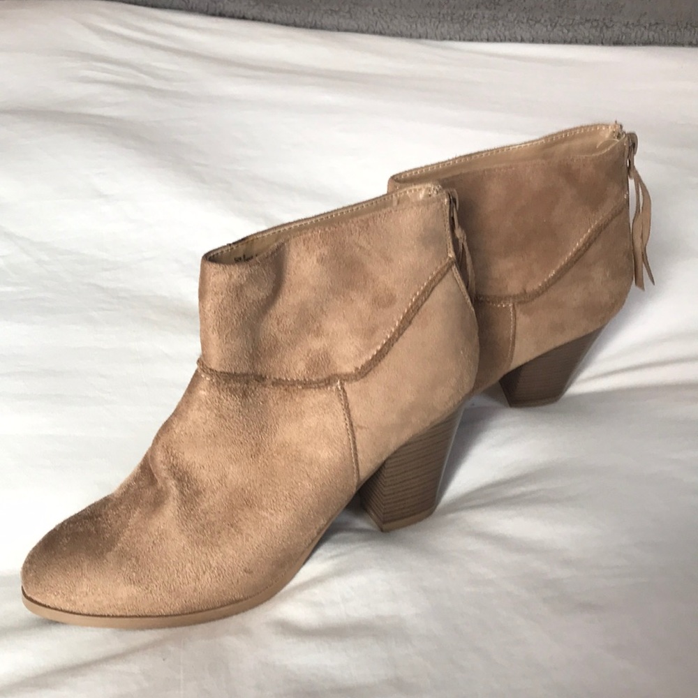 Faux Suede Booties- Never Been Worn